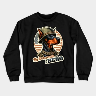 Doberman soldier Crewneck Sweatshirt